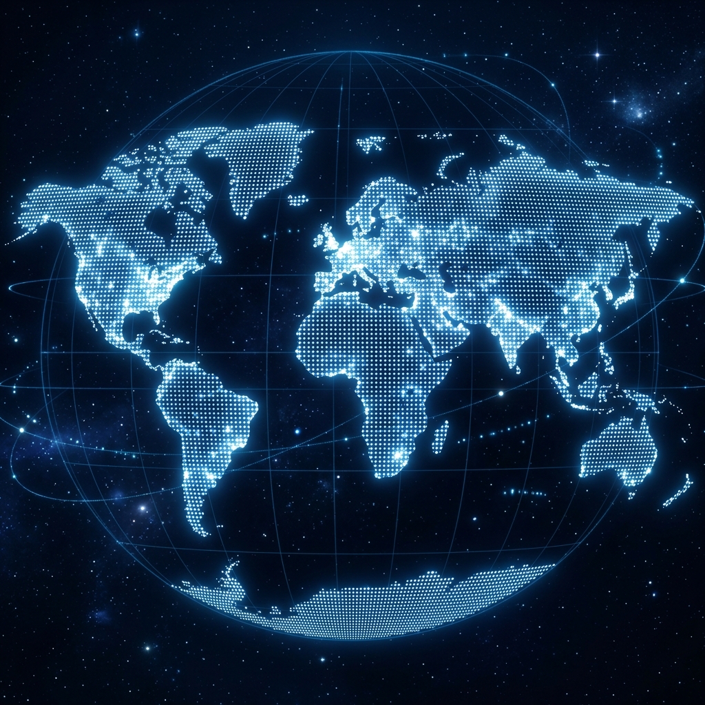 Dotted world map